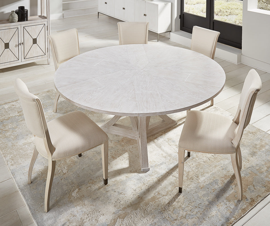 American Home Furniture | Sarreid - Casual Jupe Dining Tbl Whitewash Wht Med