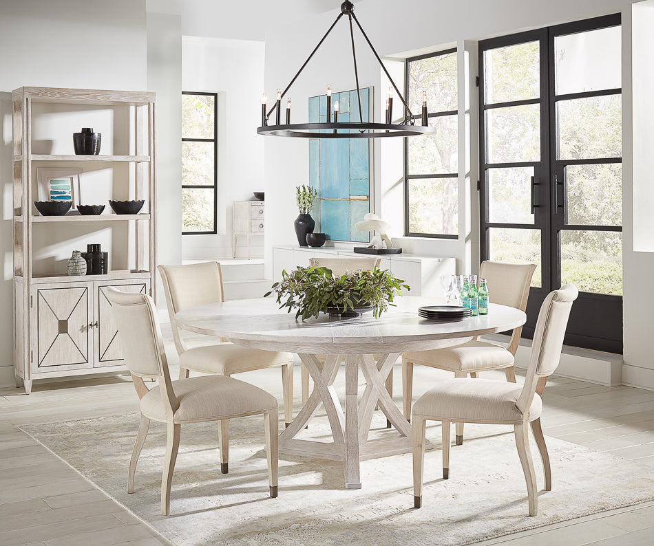 American Home Furniture | Sarreid - Casual Jupe Dining Table Artisan Gry Med