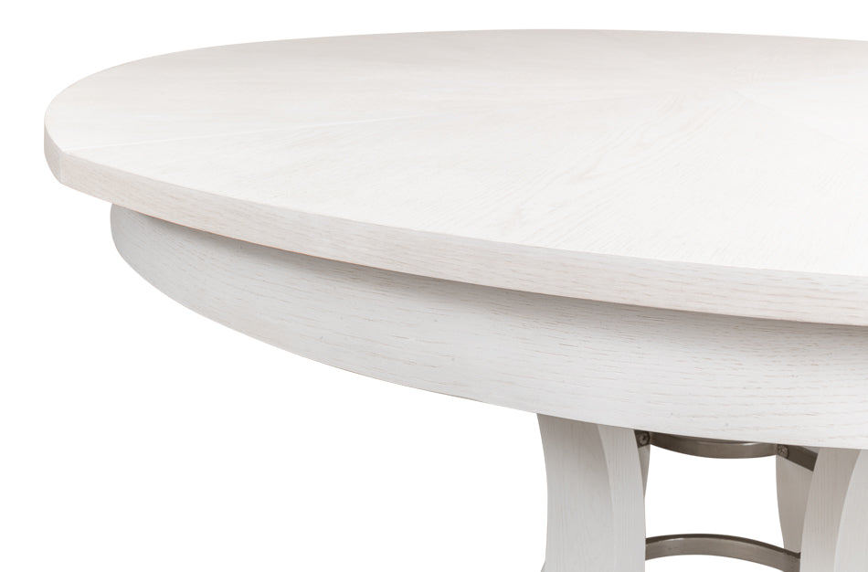 American Home Furniture | Sarreid - Monument Jupe Dining Tbl Med Work White 