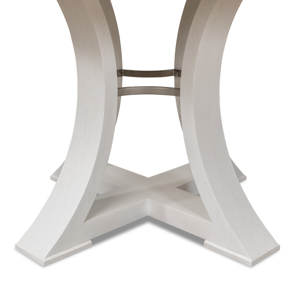 American Home Furniture | Sarreid - Monument Jupe Dining Tbl Med Work White 