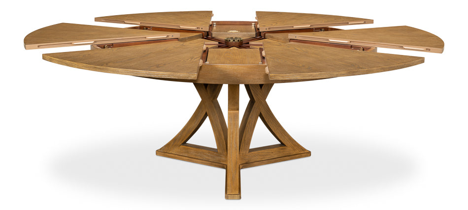 American Home Furniture | Sarreid - Casual Jupe Dining Table Heather Gry Lg 