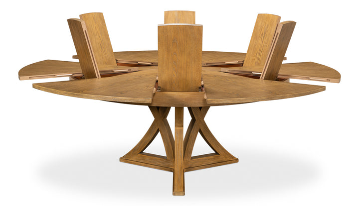 American Home Furniture | Sarreid - Casual Jupe Dining Table Heather Gry Lg 