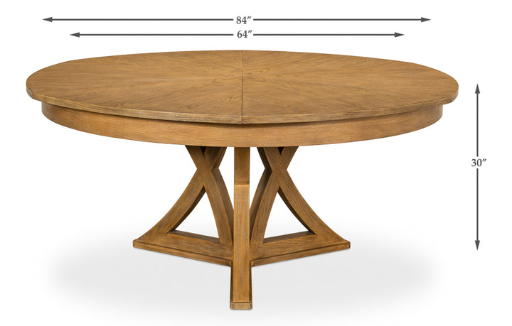 American Home Furniture | Sarreid - Casual Jupe Dining Table Heather Gry Lg 