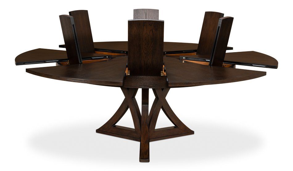 Casual Jupe Dining Table Lg Burnt Brown