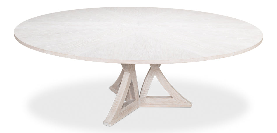 American Home Furniture | Sarreid - Casual Jupe Dining Table Whtwash Wht Lg 