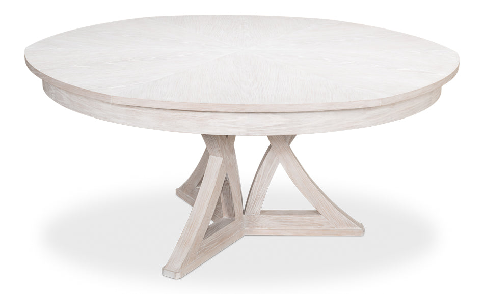 American Home Furniture | Sarreid - Casual Jupe Dining Table Whtwash Wht Lg 