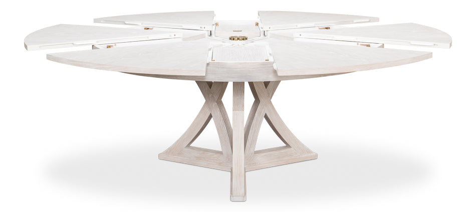 American Home Furniture | Sarreid - Casual Jupe Dining Table Whtwash Wht Lg 