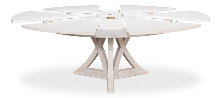 American Home Furniture | Sarreid - Casual Jupe Dining Table Whtwash Wht Lg 