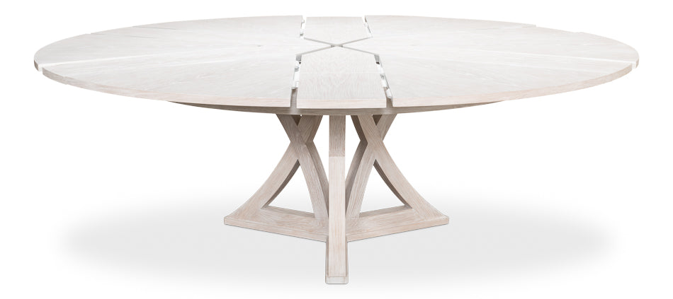 American Home Furniture | Sarreid - Casual Jupe Dining Table Whtwash Wht Lg 