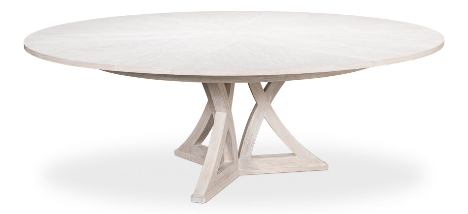 American Home Furniture | Sarreid - Casual Jupe Dining Table Whtwash Wht Lg 