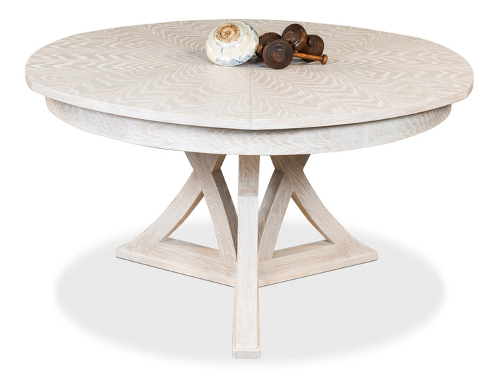 American Home Furniture | Sarreid - Casual Jupe Dining Table Whtwash Wht Lg 