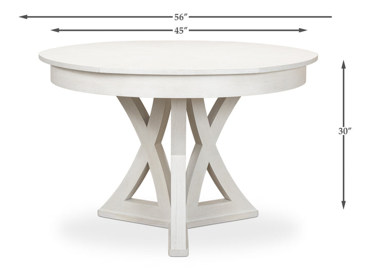 American Home Furniture | Sarreid - Casual Jupe Dining Table - Small Work Wht