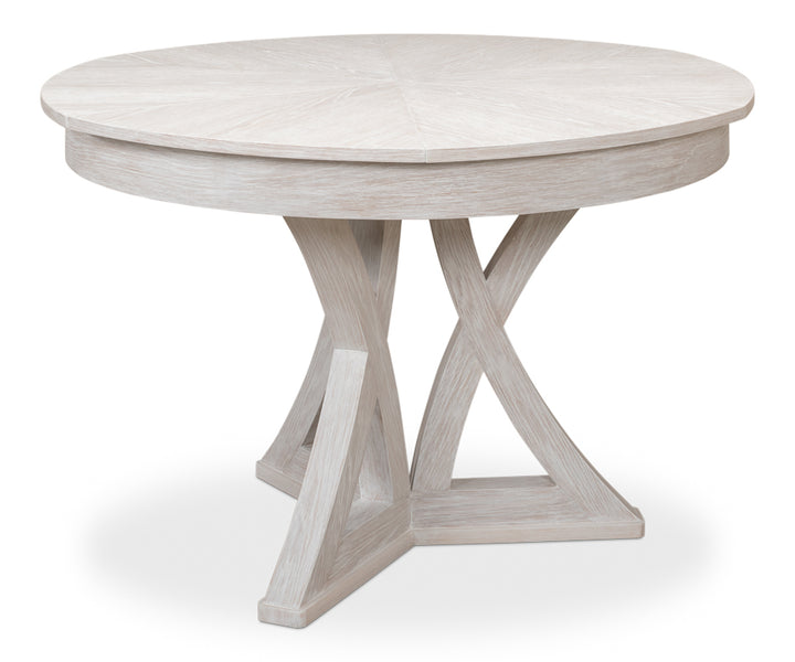 American Home Furniture | Sarreid - Casual Jupe Dining Table Whtwash Wht Sm 