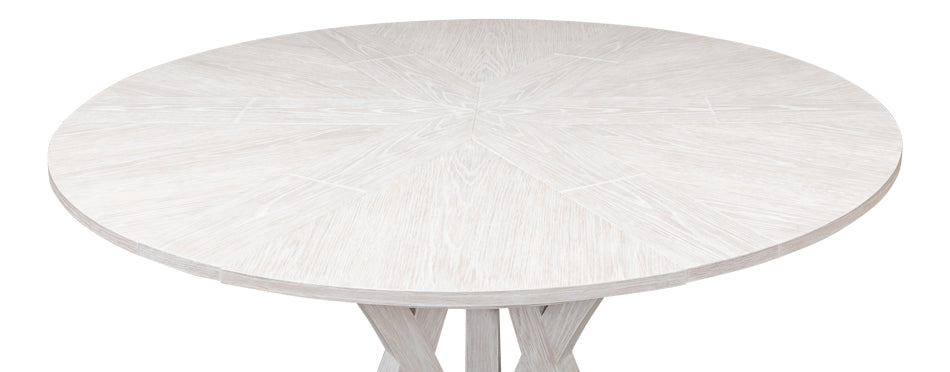 American Home Furniture | Sarreid - Casual Jupe Dining Table Whtwash Wht Sm 