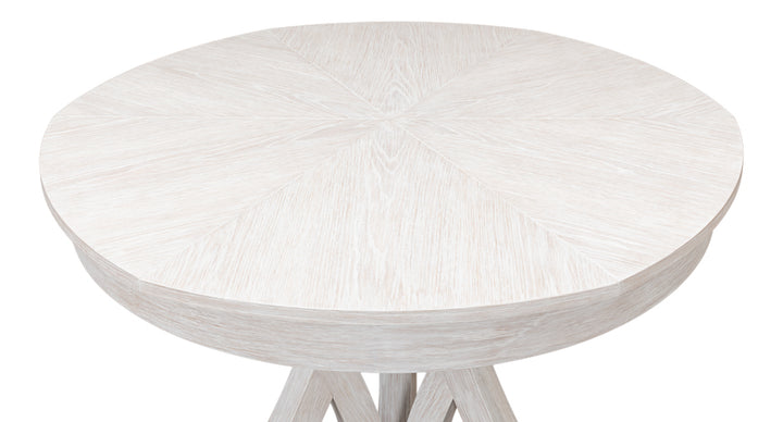 American Home Furniture | Sarreid - Casual Jupe Dining Table Whtwash Wht Sm 