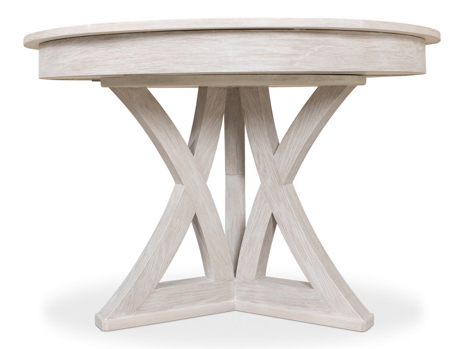 American Home Furniture | Sarreid - Casual Jupe Dining Table Whtwash Wht Sm 