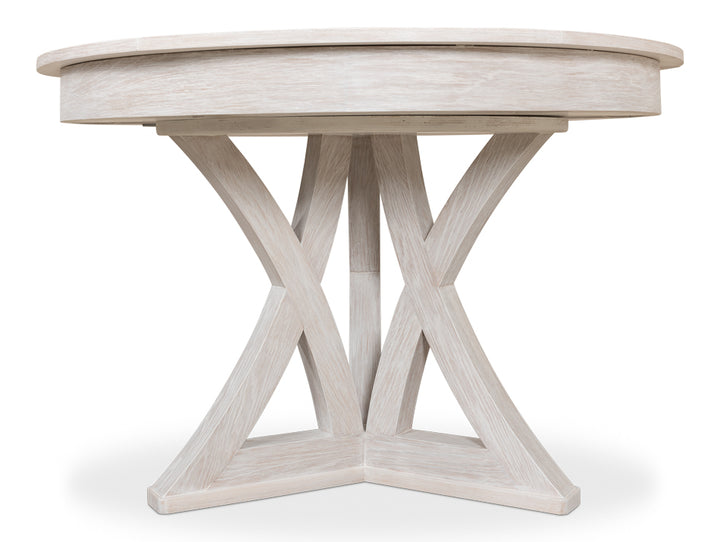 American Home Furniture | Sarreid - Casual Jupe Dining Table Whtwash Wht Sm 