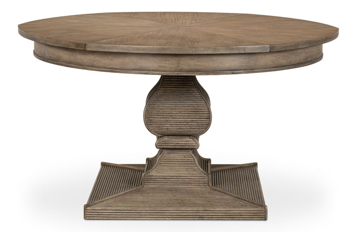 American Home Furniture | Sarreid - Kelso Equestrian Jupe Dining Table - Grey