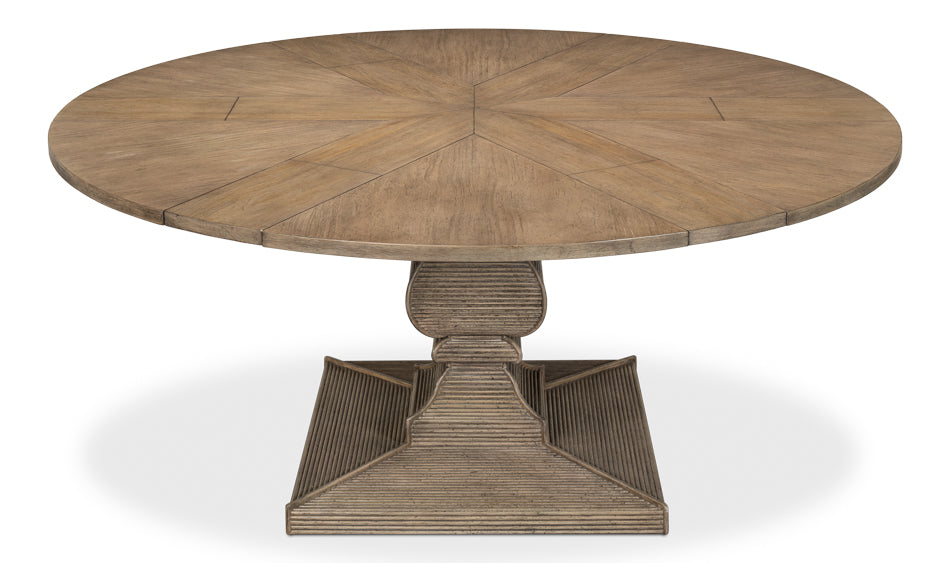 American Home Furniture | Sarreid - Kelso Equestrian Jupe Dining Table - Grey