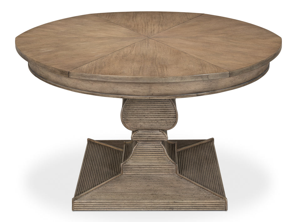 American Home Furniture | Sarreid - Kelso Equestrian Jupe Dining Table - Grey