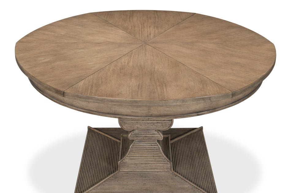 American Home Furniture | Sarreid - Kelso Equestrian Jupe Dining Table - Grey