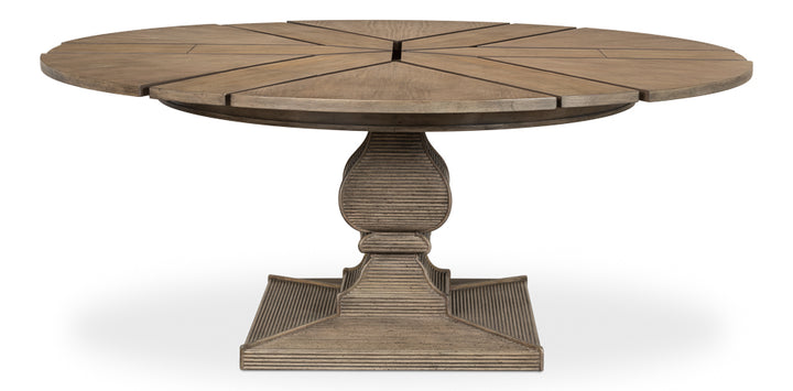 American Home Furniture | Sarreid - Kelso Equestrian Jupe Dining Table - Grey