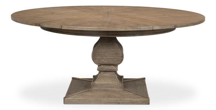 American Home Furniture | Sarreid - Kelso Equestrian Jupe Dining Table - Grey