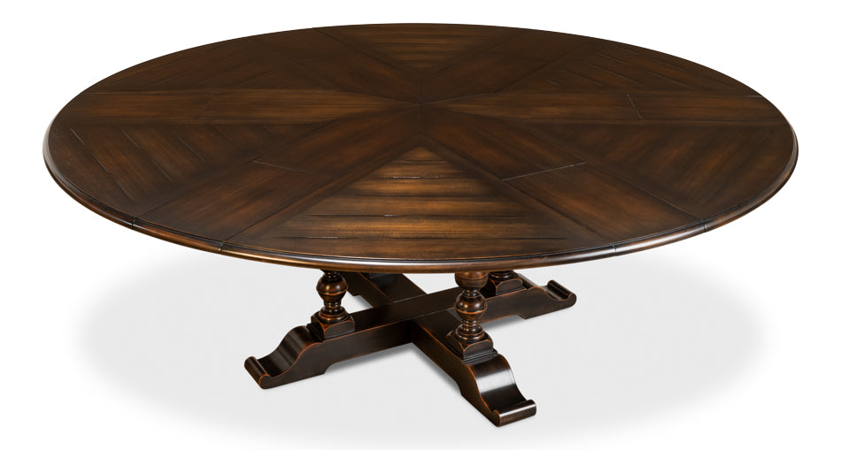 American Home Furniture | Sarreid - Walnut Jupe Dining Table - Large - Ebony