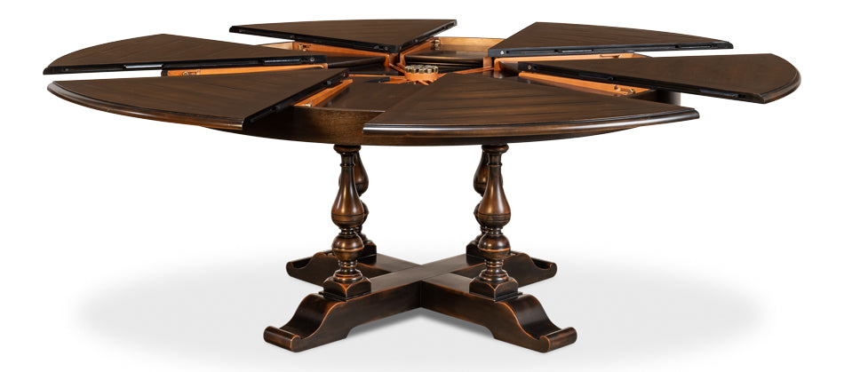 American Home Furniture | Sarreid - Walnut Jupe Dining Table - Large - Ebony