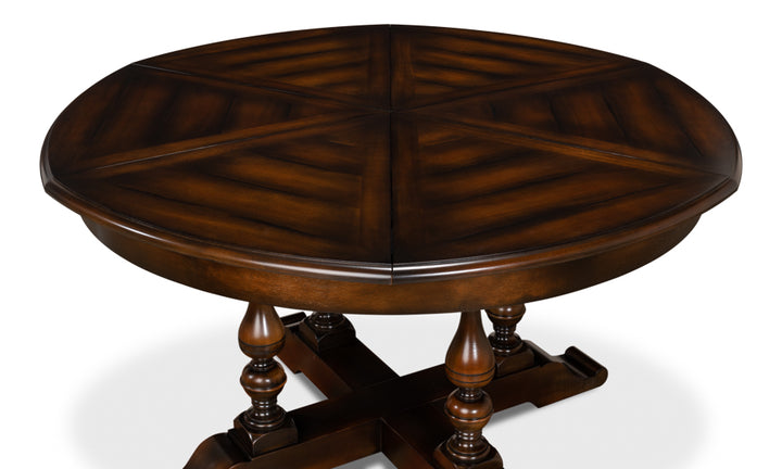 American Home Furniture | Sarreid - Walnut Jupe Dining Table Medium - Ebony