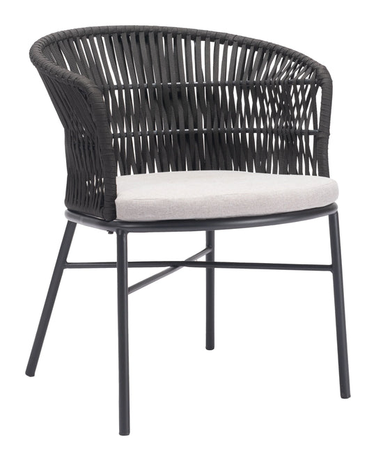 Zuo Freycinet Dining Chair (Set of 2) Black OUTDOOR DINING CHAIRS