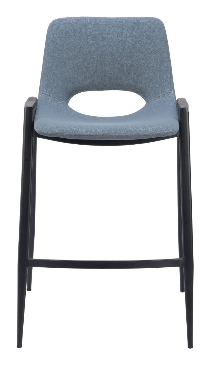 Desi Counter Stool (Set of 2) Azure Gray - AmericanHomeFurniture