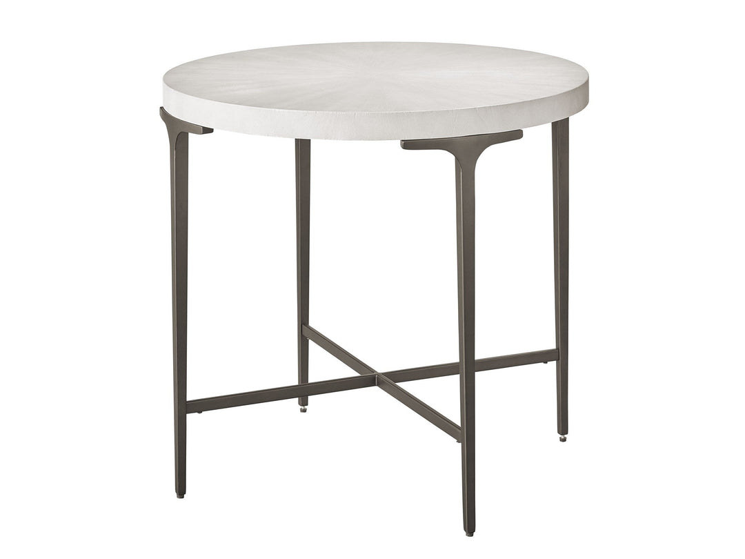 Soliloquy Dahlia Round End Table - AmericanHomeFurniture