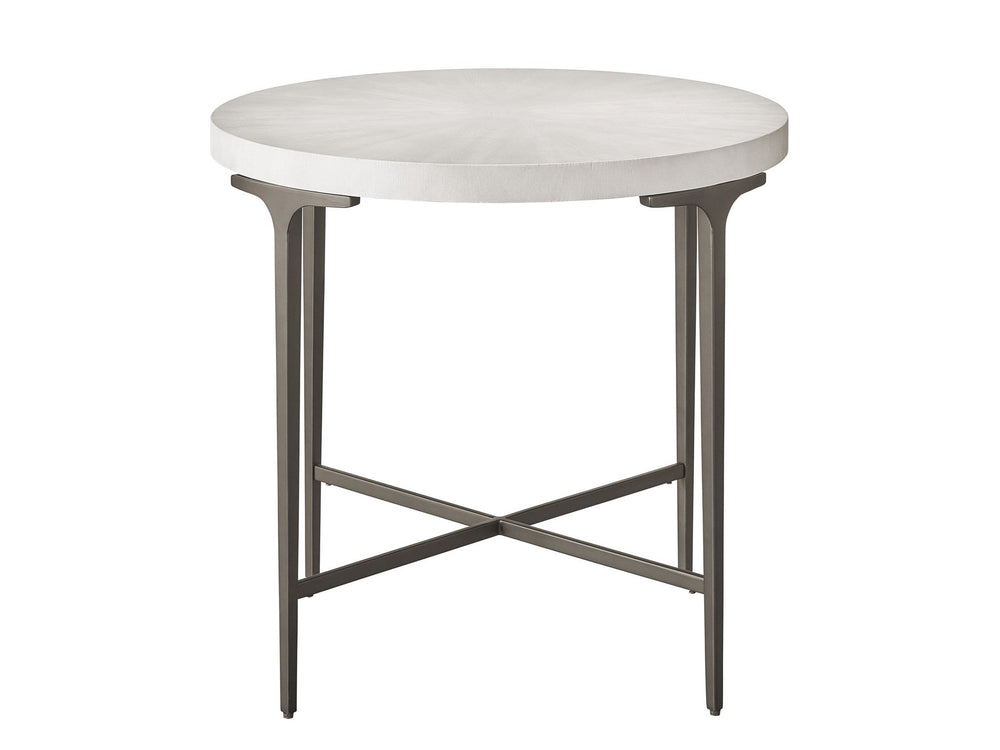 Soliloquy Dahlia Round End Table - AmericanHomeFurniture