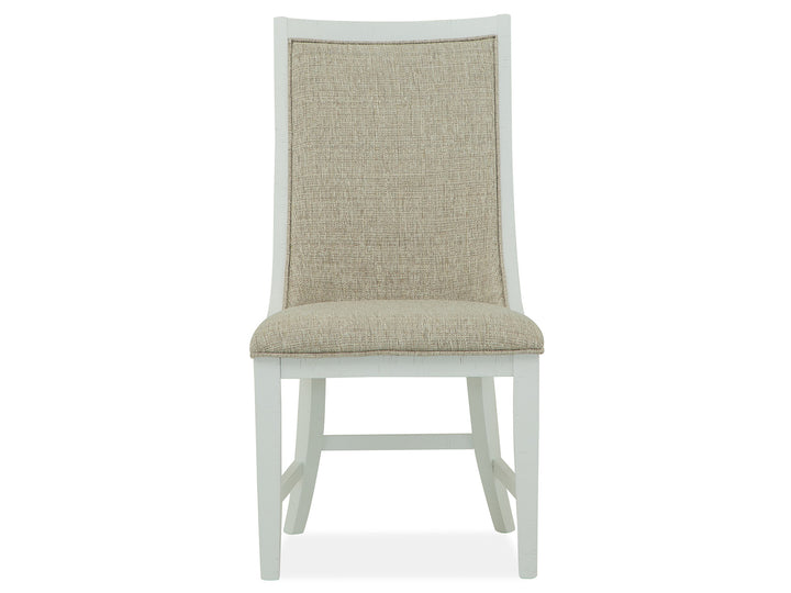 Heron Cove Chalk White And Dovetail Grey Upholstered Host Chair - Set of 2 - D4400-66