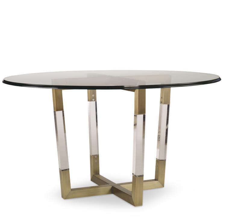 American Home Furniture | Century - Details Dining Brass/Acrylic Base