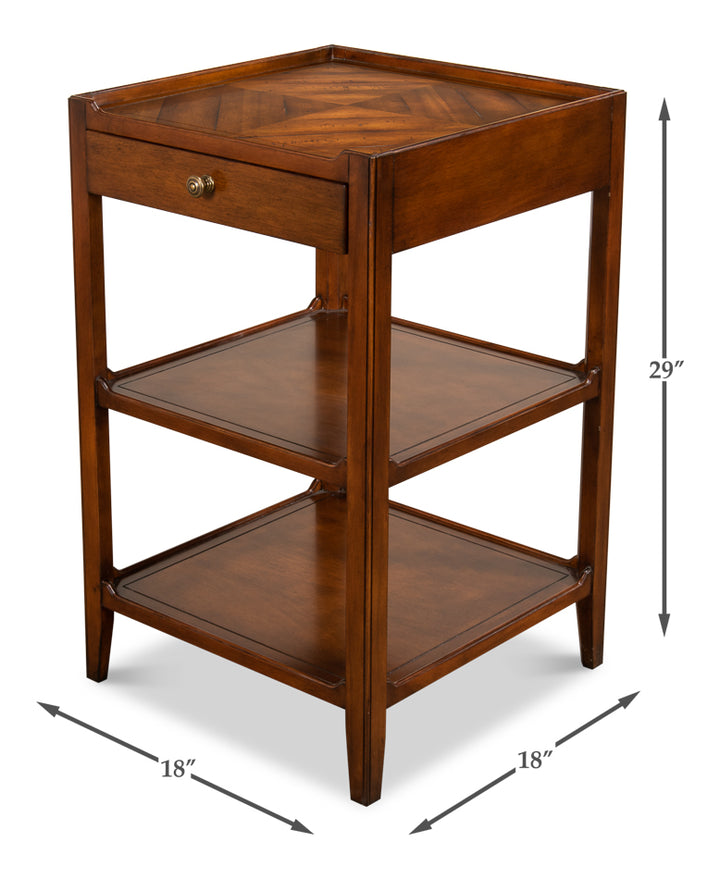 American Home Furniture | Sarreid - Triple Shelf Occasional Table