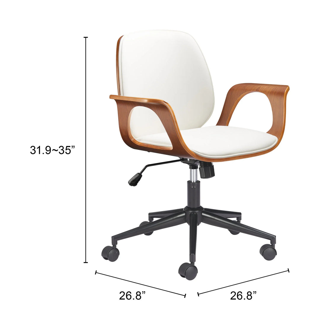 Ali Office Chair White - AmericanHomeFurniture