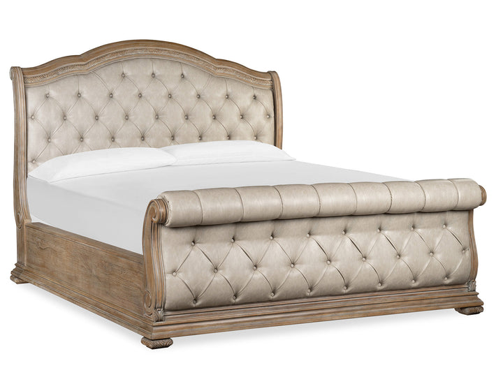 Marisol Fawn Upholstered Sleigh Bed