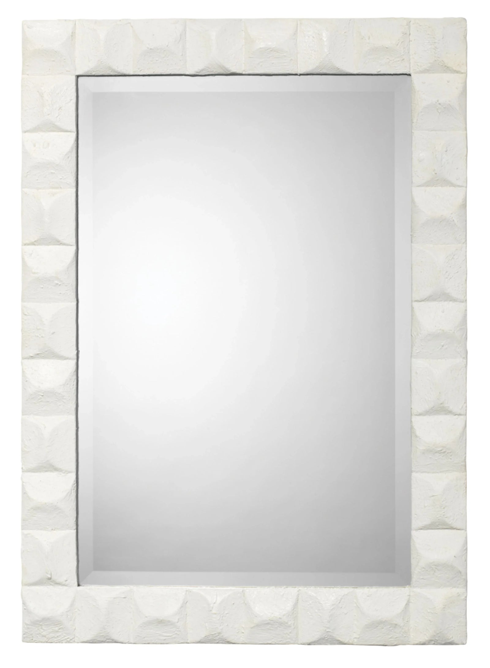 Jamie Young Astor Plaster Wall Rectangle Mirror, White WALL MIRRORS