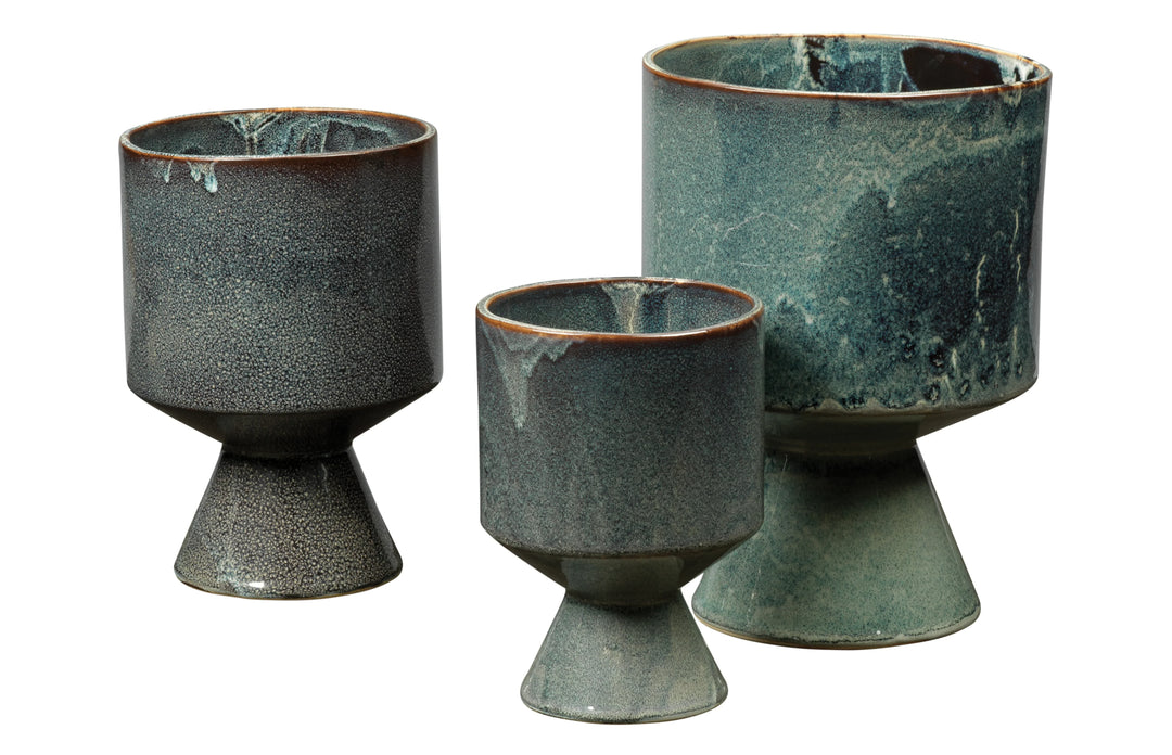Berkeley Ceramic Decorative Pots (set of 3) - AmericanHomeFurniture