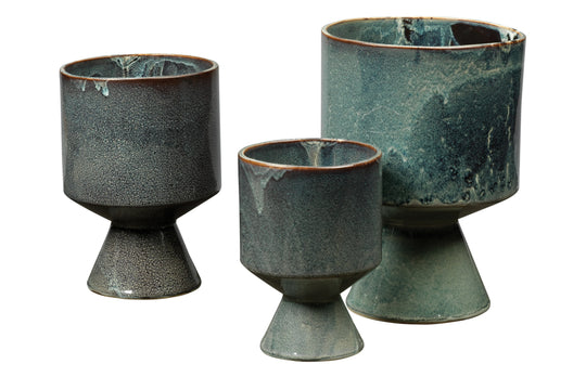Jamie Young Berkeley Ceramic Decorative Pots (set of 3) PLANTERS