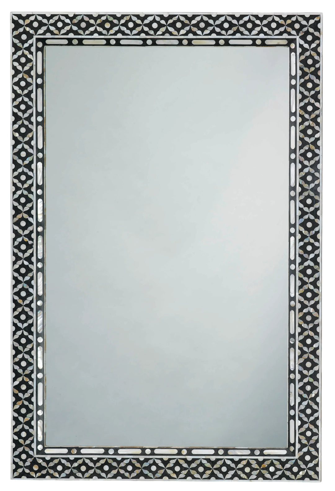Evelyn Mother of Pearl Rectangle Wall Mirror - AmericanHomeFurniture