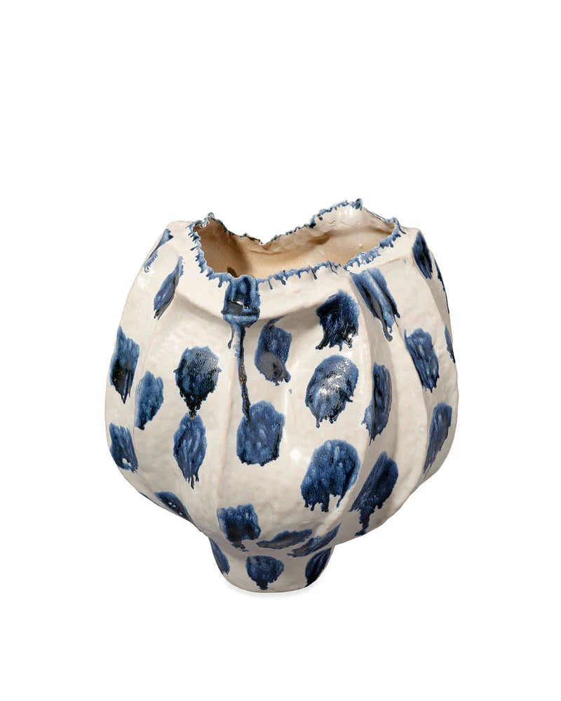 Monet Wide Ceramic Decorative Vase - AmericanHomeFurniture