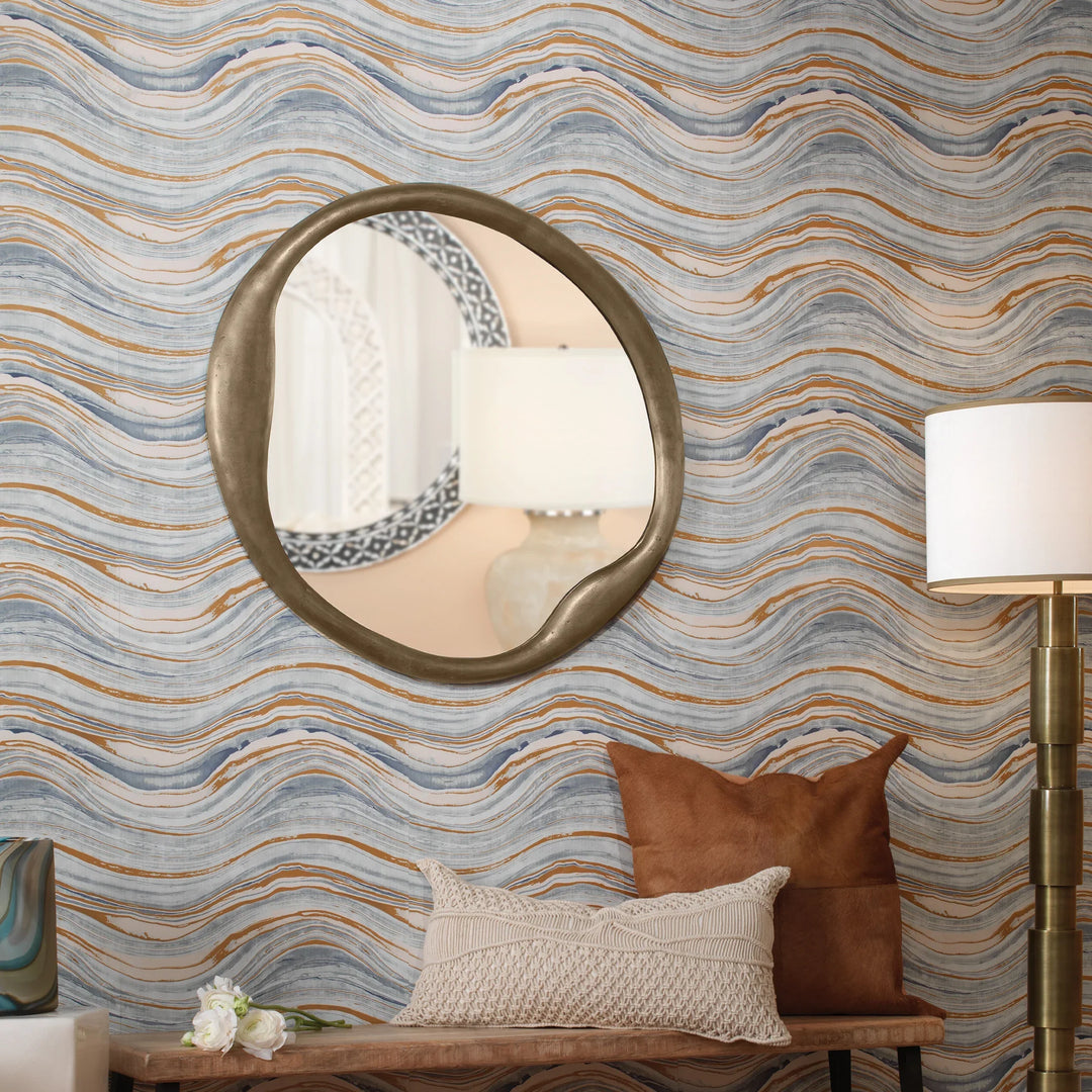 Organic Round Mirror - AmericanHomeFurniture