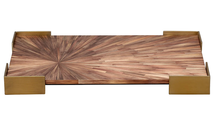 Palm Marquetry Decorative Tray - AmericanHomeFurniture