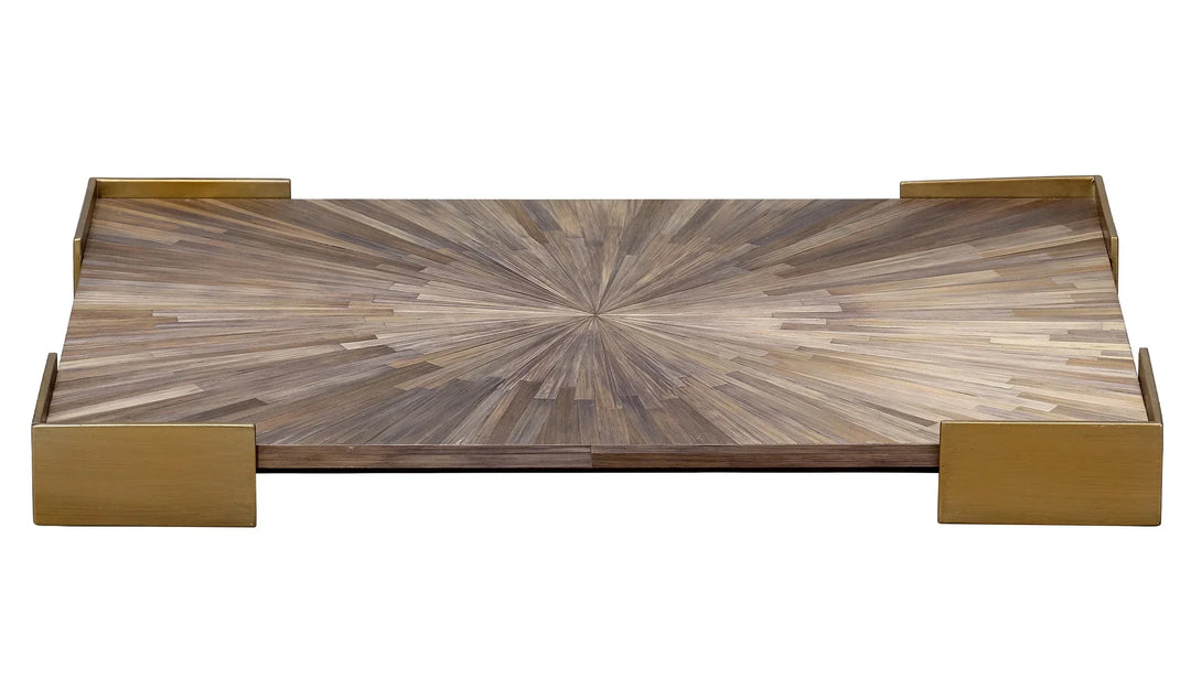 Palm Marquetry Decorative Tray