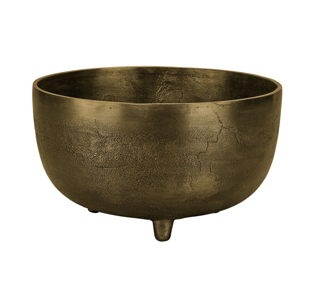 Relic Metal Large Footed Decorative Bowl - AmericanHomeFurniture