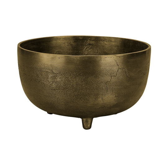 Jamie Young Relic Metal Large Footed Decorative Bowl DECORATIVE TRAYS, PLATES, + BOWLS