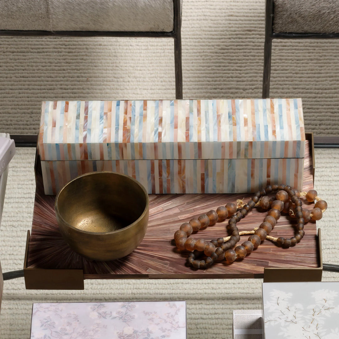 Roosevelt Mother of Pearl Decorative Box, Large - AmericanHomeFurniture